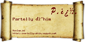 Partelly Áhim névjegykártya